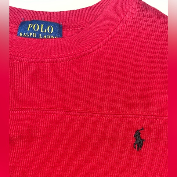 Polo Ralph Lauren Shirt Boys 6 Red Long Sleeve Logo Preppy Classic Traditional - Picture 2 of 5